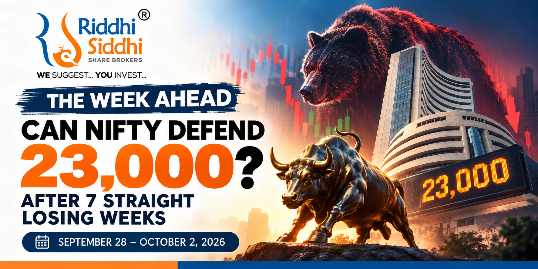 Nifty Week Ahead Sep 28 Oct 2 2026 – Can Nifty defend 23,000 after 7 straight losing weeks?