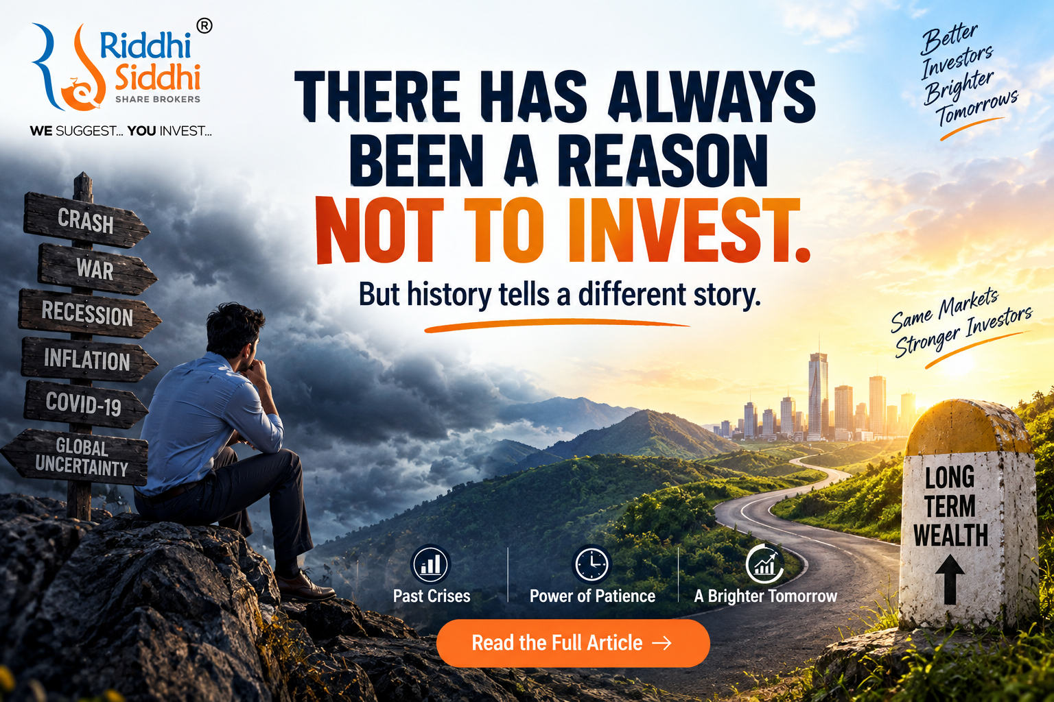 Stock market crashes and long-term investing lessons from Nifty history – Riddhi Siddhi Share Brokers